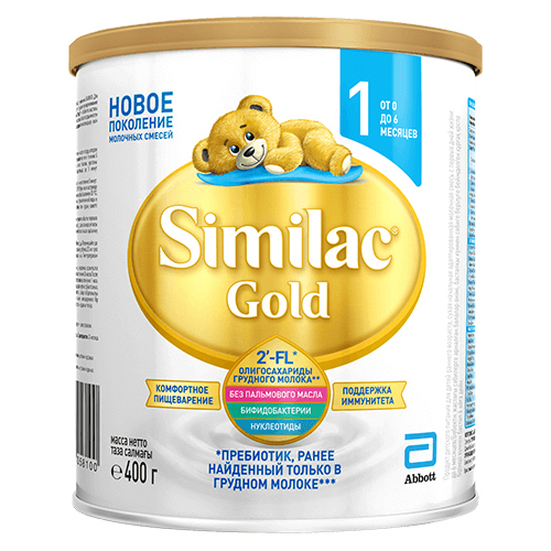 Similac gold 1 смесь детская молочная c 0-6мес 400г